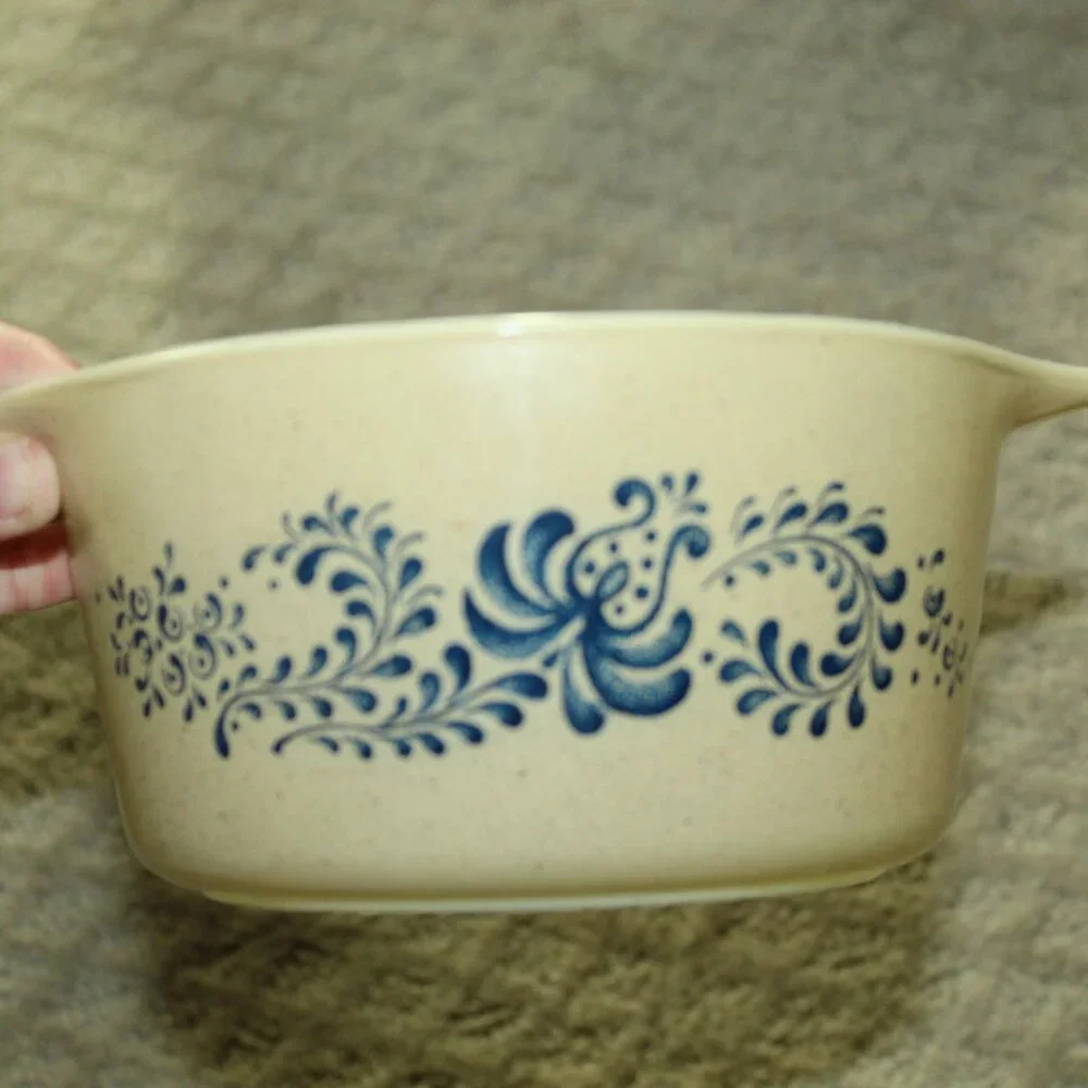 Vintage Pyrex Brown Homestead Speckled Casserole Dish With Matching Lid 473